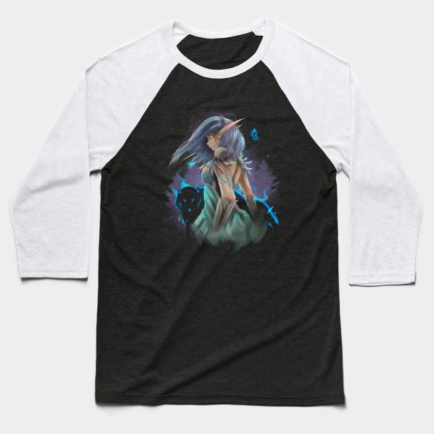 Elven Druid Baseball T-Shirt by Gammatrap